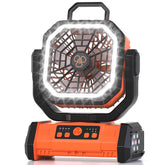 Honesorn portable fan showing 20000mAh battery for extended outdoor cooling