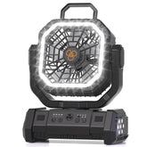 Honesorn portable fan with 20000mAh battery for extended camping cooling.