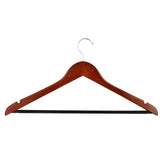 Honey-Can-Do No Slip cherry wood coat hangers, 24-pack, front view for organized closets.