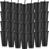 Honeydak 30-pack tumbler with black lid and straw for daily use