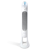 Honeywell QuietSet Tower Fan front view shows sleek white design for whole-room cooling