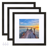 Hongkee 12x12 black frame front view for desk or wall display.