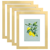 Hongkee 8x10 gold frame front view with clear glass for memories