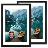 Hongkee poster frame 24x36 in rustic black wood finish for timeless wall decor