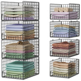 Hongtamoya 4-tier closet organizers assembly in a tidy closet.