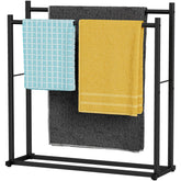 Honiter 2-tier towel rack with wide stand for oversized towels and quick drying.
