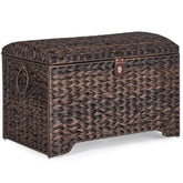 Honjourai handwoven storage basket with lid for secure, dust-free storage.