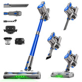 Honki cordless vacuum cleaner suction head on hard floors for pet hair removal.