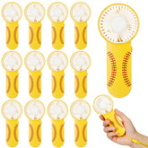 Honoson softball mini fan front view in yellow for cooling on the go.