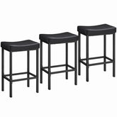 HOOBRO bar stool saddle seat with black metal frame for kitchen seating