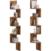HOOBRO corner shelf wall-mounted two-piece set for versatile display and organization.