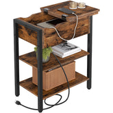 HOOBRO end table with charging-station and USB ports offers convenient power at reach.