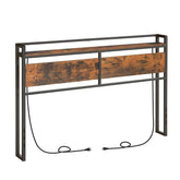 HOOBRO queen headboard with built-in outlets and USB ports for bedside charging