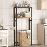 HOOBRO over-the-toilet storage front view shows space-saving design for compact bathrooms