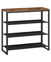 HOOBRO 4-tier shoe rack front view shows organized entryway storage