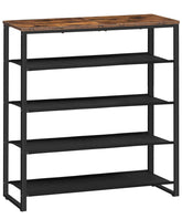 HOOBRO 5-tier shoe rack with top panel keeps entryway organized.