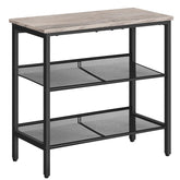 HOOBRO side table with three-tier design beside sofa for display