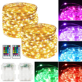 Hoofun battery fairy lights remote control setup for ambient lighting
