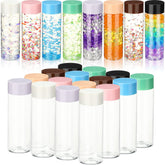 Hoolerry sensory bottles: clear 16-piece set for crafts and sensory play