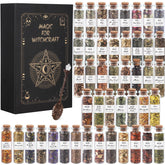 HOOMUU Witchcraft Herbs collection box with diverse botanicals for ritual preparation.