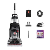 Hoover PowerScrub XL Pet carpet cleaner front view, ready for deep cleaning action.