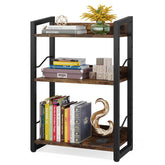 Hosfais 3-tier narrow bookcase edge protection keeps books secure and displays small decor