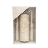 Hosley unity candle cream pillar for weddings, elegant centerpiece lighting