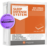 HOSPITOLOGY PRODUCTS Box Spring Encasement zipper close-up showing durable protection