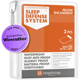 HOSPITOLOGY PRODUCTS pillow encasement-zippered-waterproof protects king pillows from liquids.