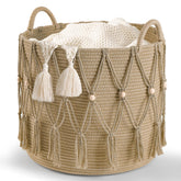HOSROOME Blanket Basket with spacious 42.7L capacity for clutter-free living spaces.