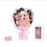 HOTKBO gift box with pink preserved roses, ready to gift.