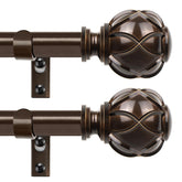 Hotozon bronze curtain rods 2-pack extendable for versatile window sizes