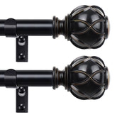 HOTOZON curtain rod 2-pack adjustable coverage for windows