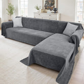 Houmiggle left chaise cover in soft chenille with pet-friendly protection.