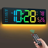Hournor digital wall clock 16-inch display enables easy viewing from far corners.