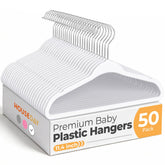 HOUSE DAY 11.4-inch baby hangers in a 50-pack with space-saving profile