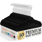 HOUSE DAY 11 inch velvet baby hangers pack for organized nursery closets.