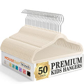 HOUSE DAY 14inch kids velvet hangers pack keeps outfits organized and protected.