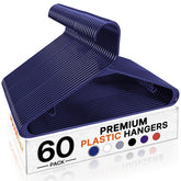 HOUSE DAY blue plastic hangers for 60-pack organization and fabric protection