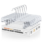 HOUSE DAY clear skirt hanger clips keep skirts neatly organized and prevent slipping.