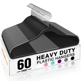 HOUSE DAY heavy-duty plastic hanger in a 60-pack for sturdy garment support