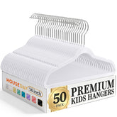 HOUSE DAY kids velvet hangers front view show slim durable 14-inch profile
