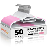 HOUSE DAY pink plastic hanger 50 pack for organized closet