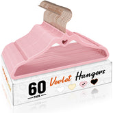 House Day pink velvet hanger 60-pack for organized closet space