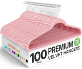 HOUSE DAY Premium Velvet Hangers light pink, keeping garments secure and organized