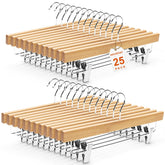 House Day premium wooden pants hanger set of 25, sturdy closet solution.