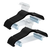 HOUSE DAY velvet hangers with adjustable clips keep outfits organized for coordinated sets.