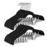 HOUSE DAY velvet skirt hangers with clips secure garments and prevent slips.