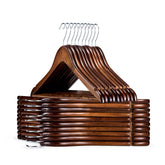 HOUSE DAY wooden hangers in a 30-pack for organized closet space and durable storage