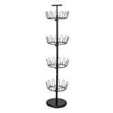 Household Essentials 4-tier shoe tree in matte black with sturdy base for space-saving storage